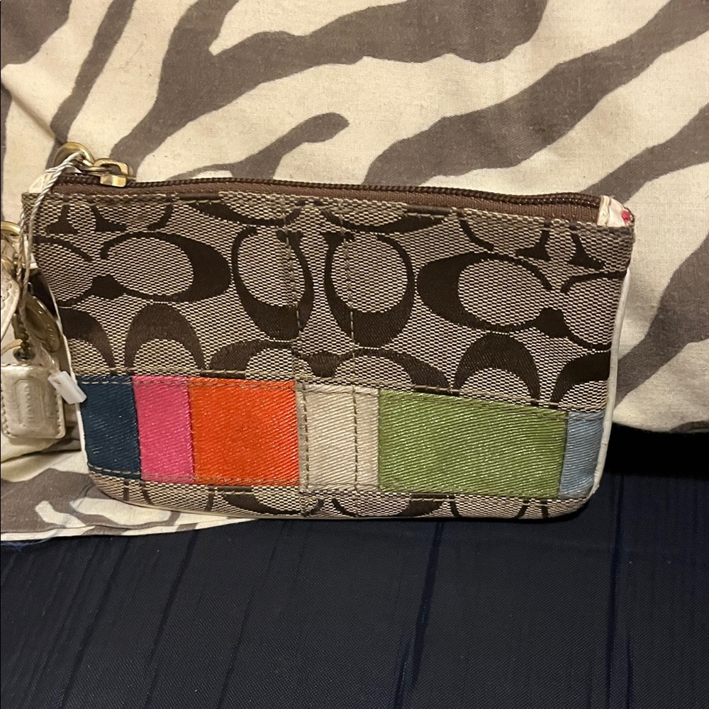 Coach Multicolor Signature Wristlet
